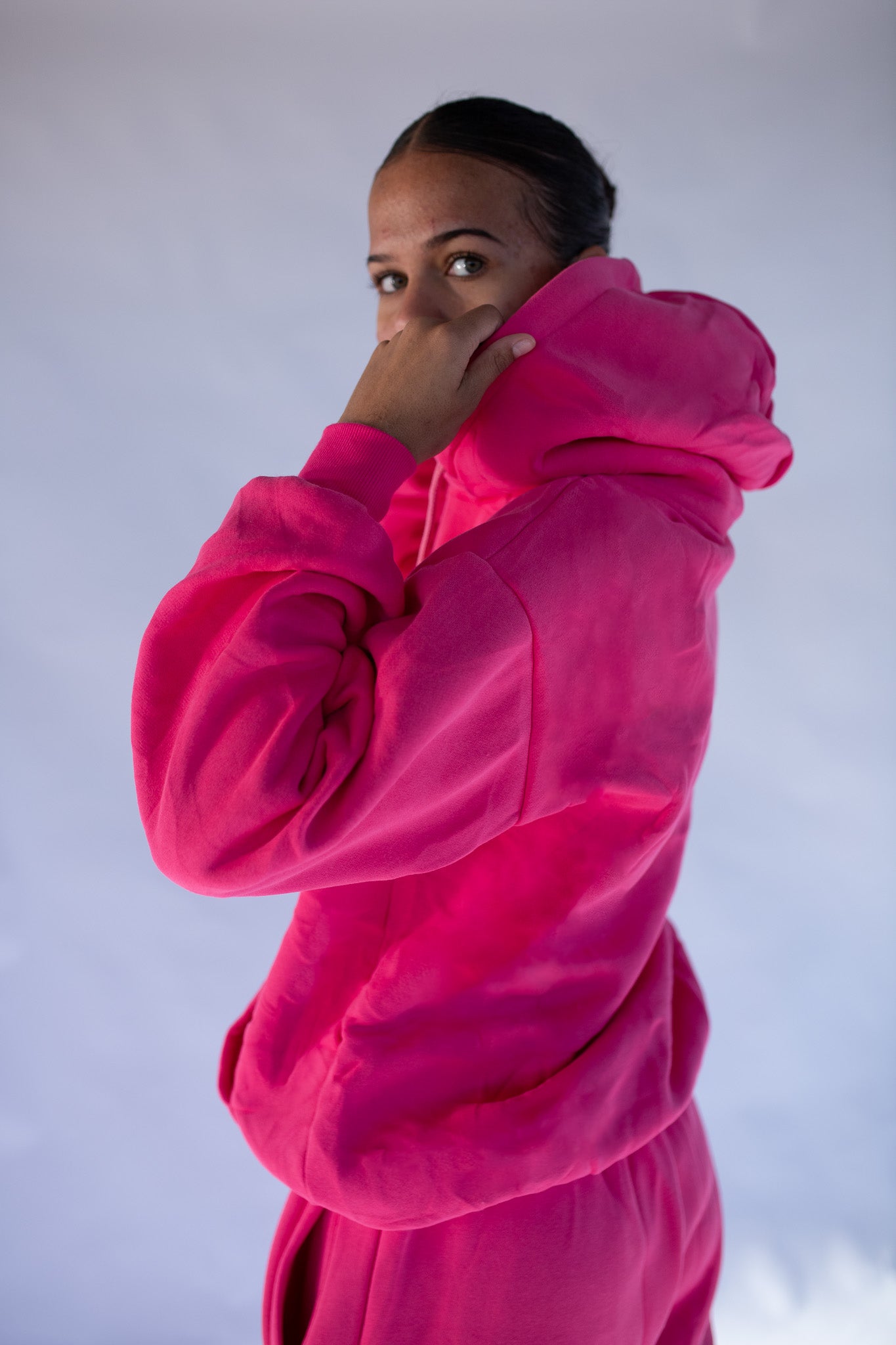 The Boyfriend Hoodie - Hot Pink